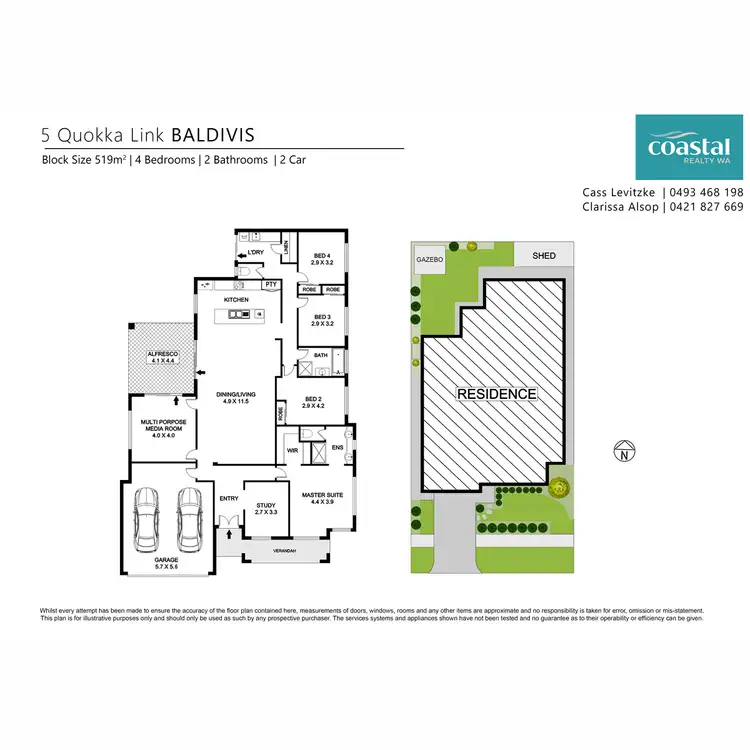 Floorplan of Homely house listing, 5 Quokka Link, Baldivis WA 6171