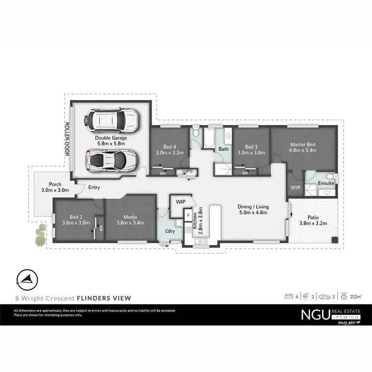 Floorplan of Homely house listing, 8 Wright Crescent, Flinders View QLD 4305