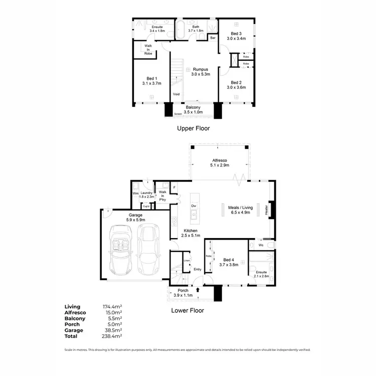 Floorplan of Homely house listing, 1 Kinnear Crescent, Rostrevor SA 5073