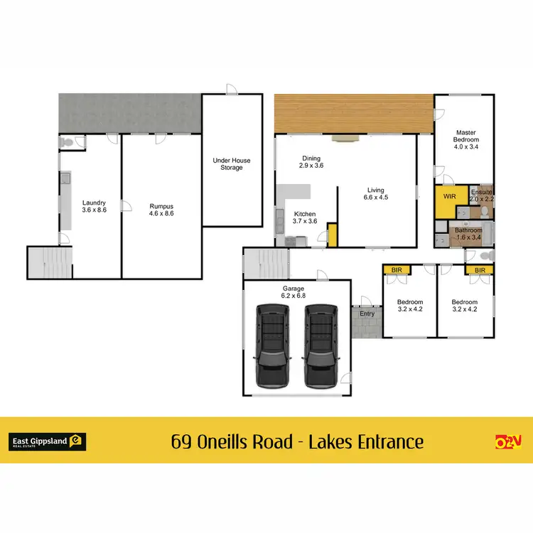 Floorplan of Homely house listing, 69 O'Neills Road, Lakes Entrance VIC 3909