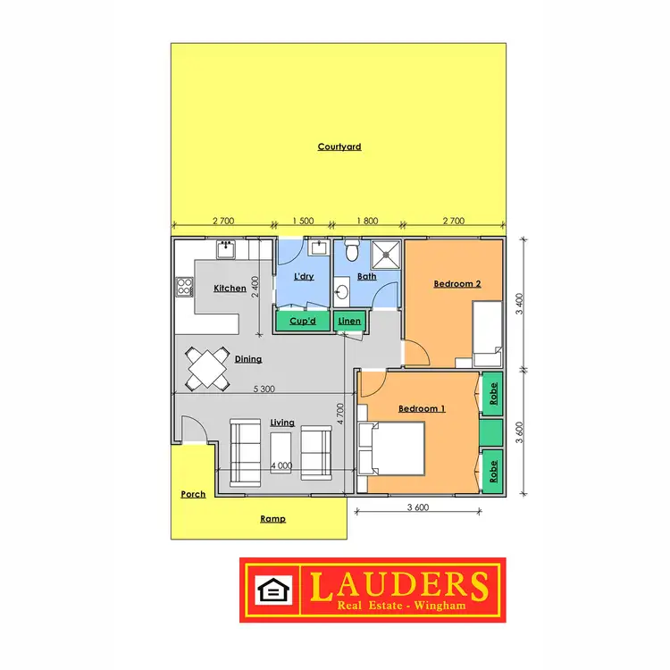 Floorplan of Homely unit listing, 3/22 Combined Street, Wingham NSW 2429