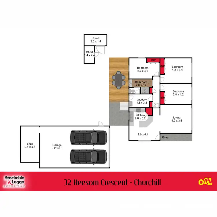 Floorplan of Homely house listing, 32 Heesom Crescent, Churchill VIC 3842
