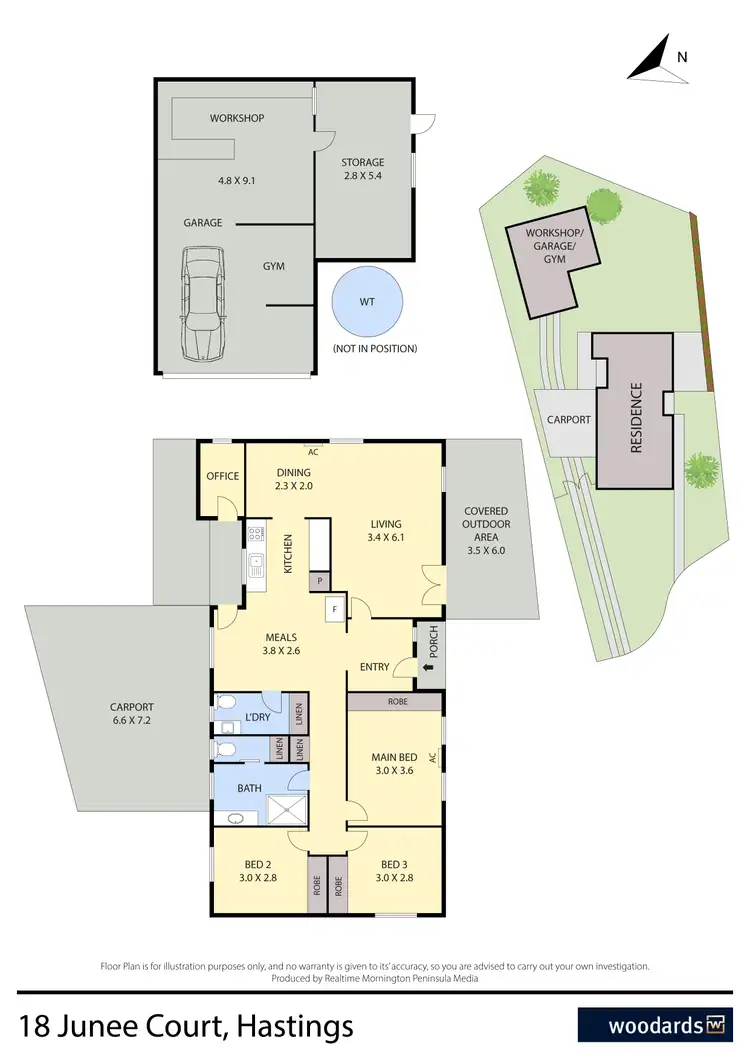 Floorplan of Homely house listing, 18 Junee Court, Hastings VIC 3915