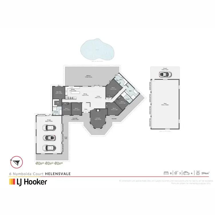 Floorplan of Homely rural property listing, 6 Nymboida Court, Helensvale QLD 4212