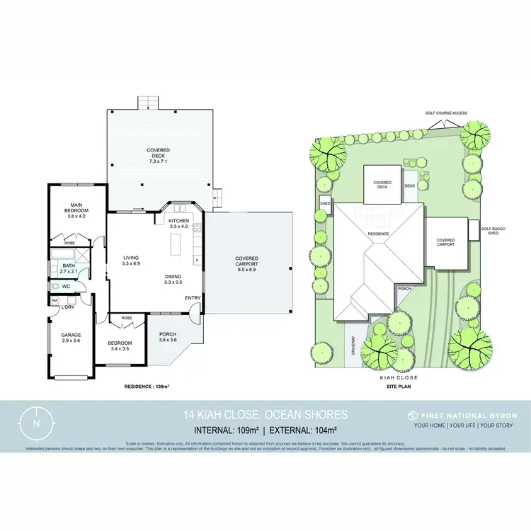Floorplan of Homely house listing, 14 Kiah Close, Ocean Shores NSW 2483