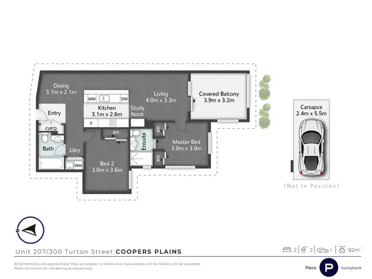 Floorplan of Homely apartment listing, 207/300 Turton Street, Coopers Plains QLD 4108
