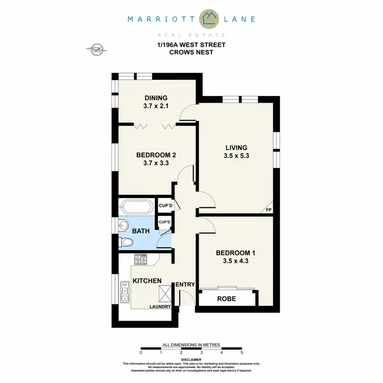 Floorplan of Homely unit listing, 1/196A West Street, Crows Nest NSW 2065
