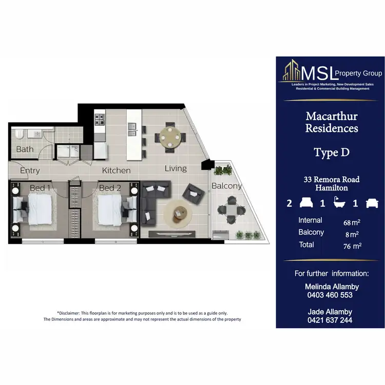 Floorplan of Homely apartment listing, Type D/33 Remora Road, Hamilton QLD 4007