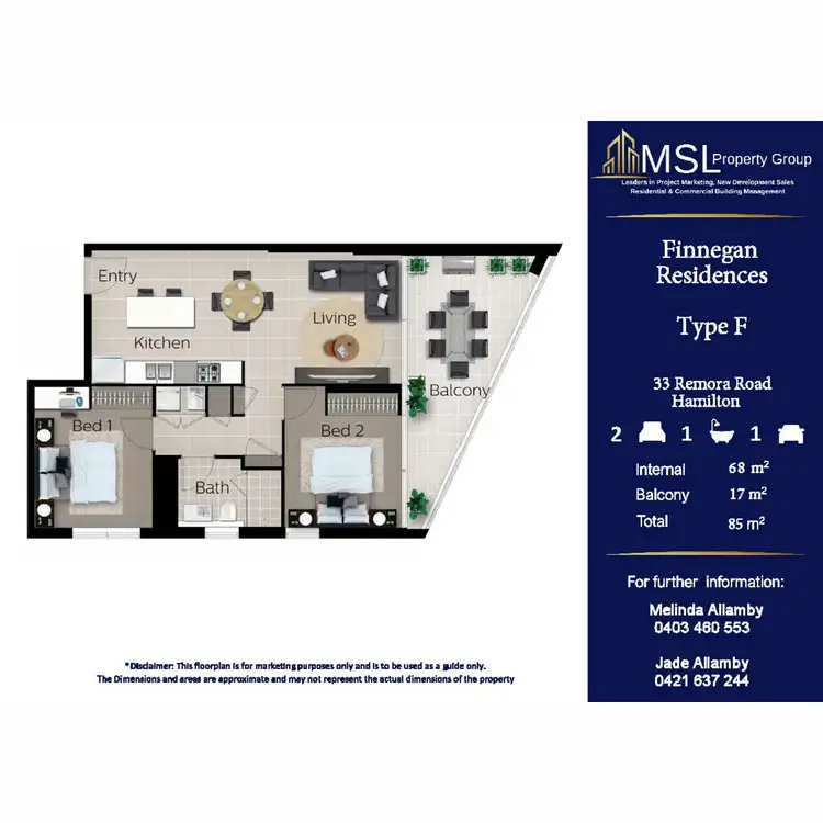 Floorplan of Homely apartment listing, Type F/33 Remora Road, Hamilton QLD 4007