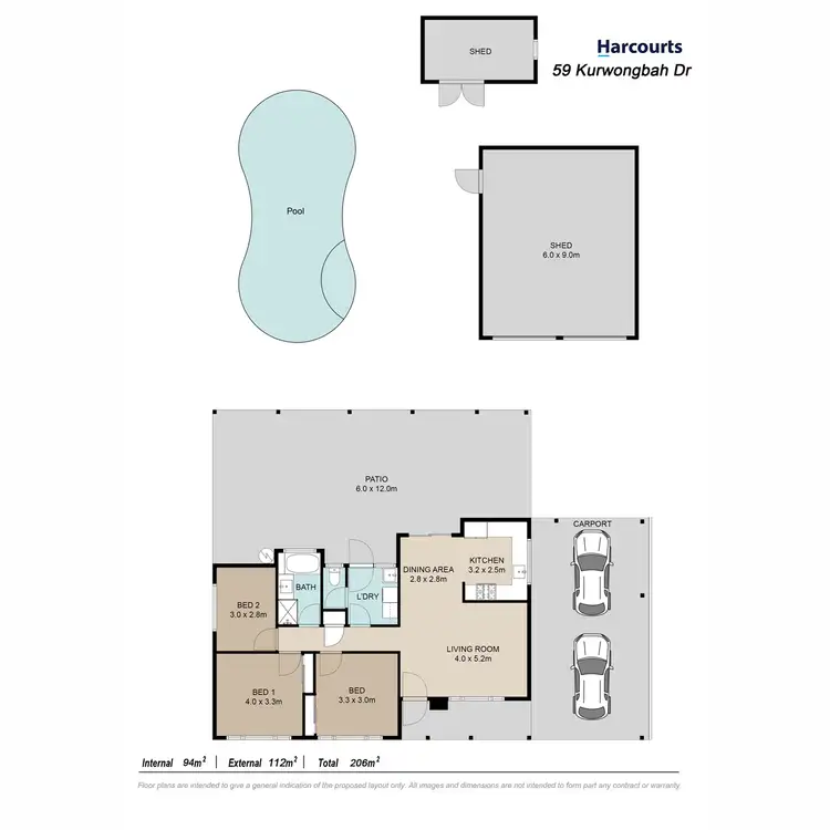Floorplan of Homely house listing, 59 Kurwongbah Drive, Petrie QLD 4502