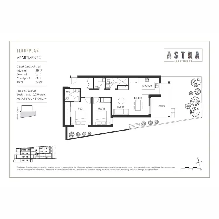 Floorplan of Homely apartment listing, 2/16 Station Avenue, Gaythorne QLD 4051