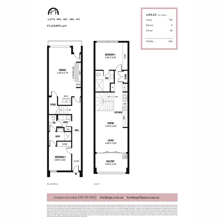 Floorplan of Homely townhouse listing, 27 Fort Largs Boulevard, Taperoo SA 5017