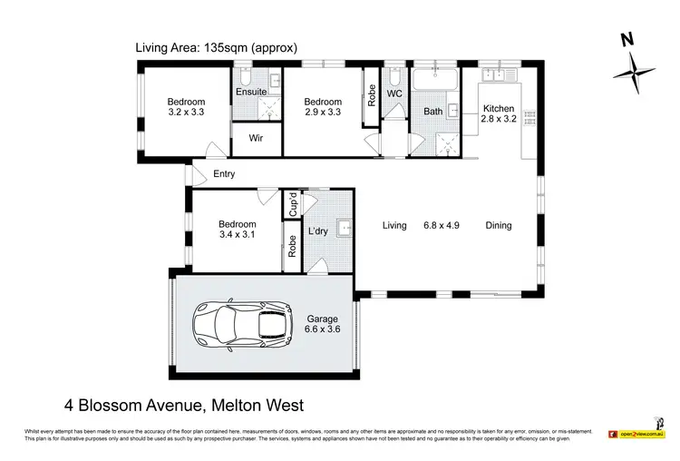 Floorplan of Homely house listing, 4 Blossom Avenue, Harkness VIC 3337