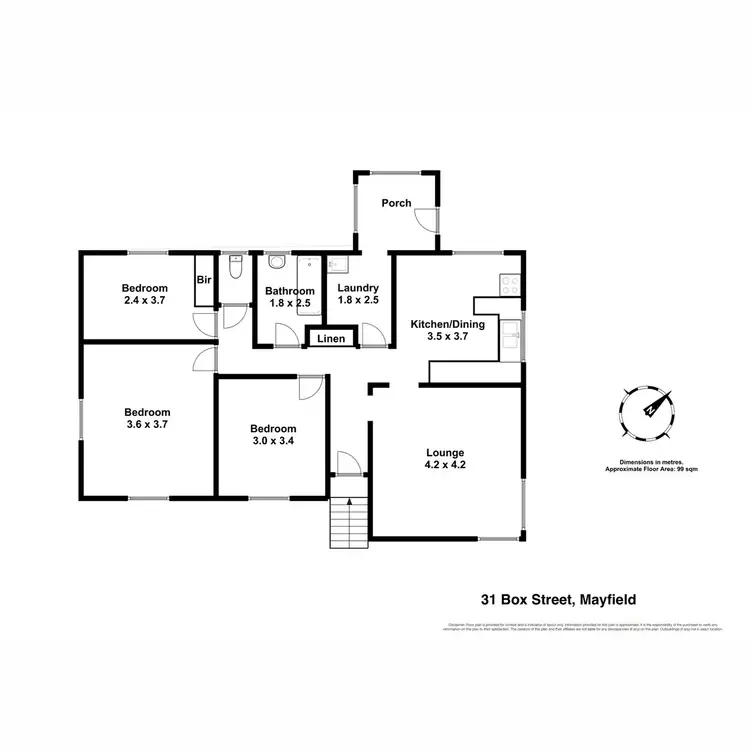 Floorplan of Homely house listing, 31 Box Street, Mayfield TAS 7248