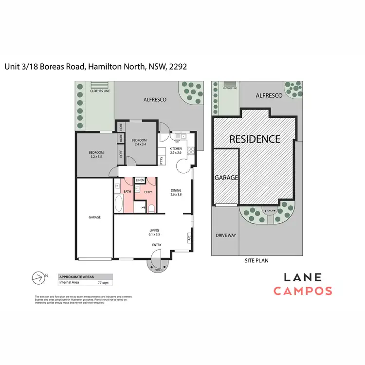 Floorplan of Homely villa listing, 3/18 Boreas Road, Hamilton North NSW 2292