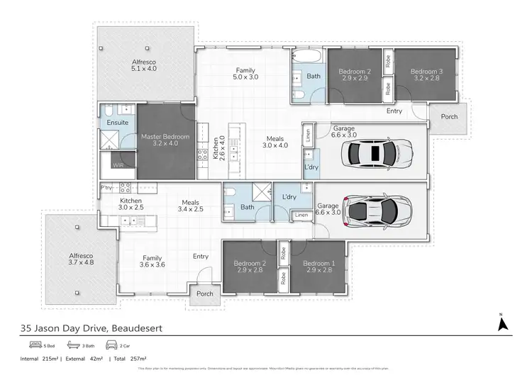 Floorplan of Homely semi-detached listing, 35 Jason Day Drive, Beaudesert QLD 4285