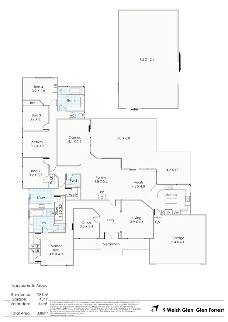 Floorplan of Homely house listing, 9 Welsh Glen, Glen Forrest WA 6071