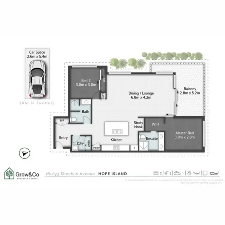 Floorplan of Homely apartment listing, 161/93 Sheehan Avenue, Hope Island QLD 4212