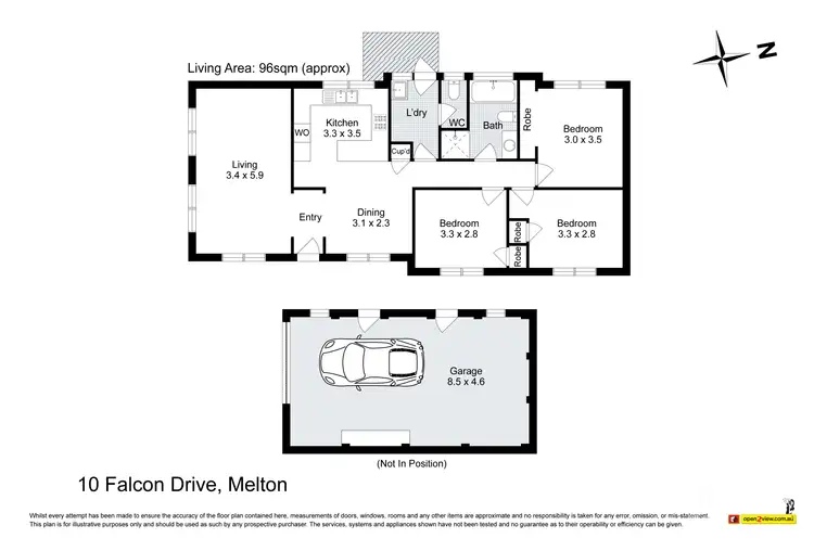 Floorplan of Homely house listing, 10 Falcon Drive, Melton VIC 3337