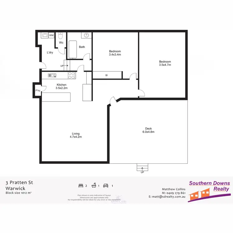 Floorplan of Homely house listing, 3 Pratten Street, Warwick QLD 4370