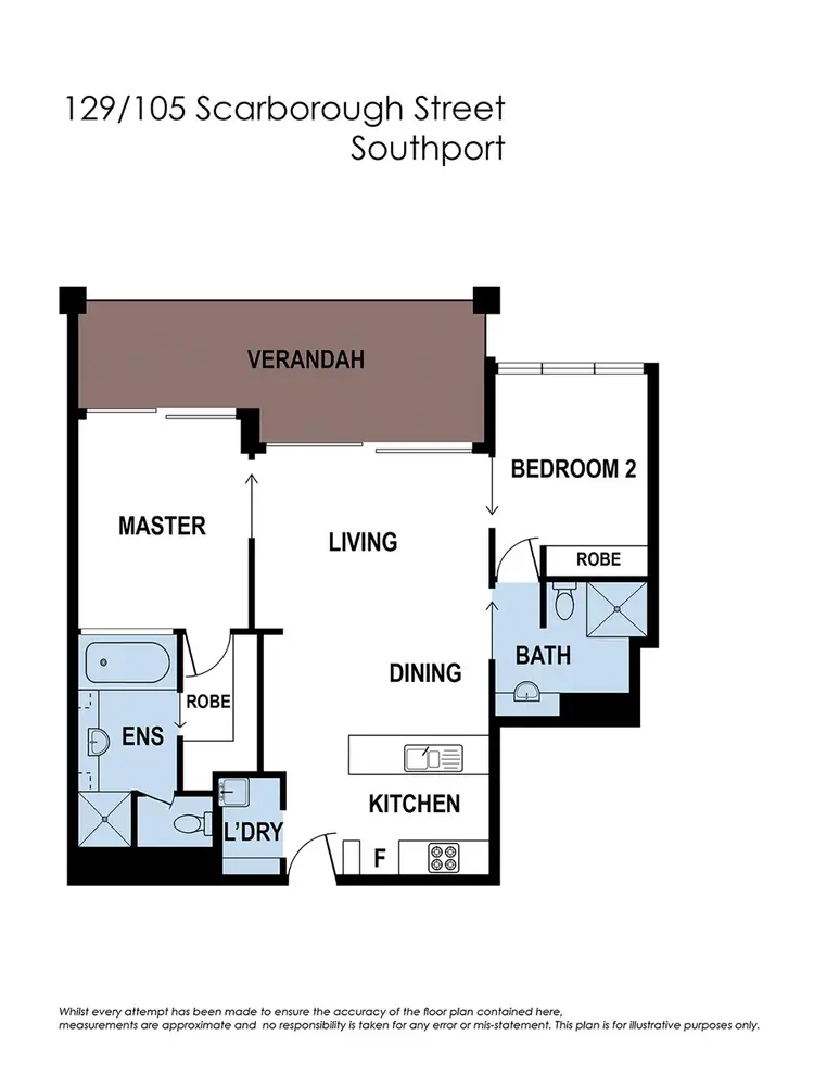Floorplan of Homely unit listing, 129/105 Scarborough Street, Southport QLD 4215