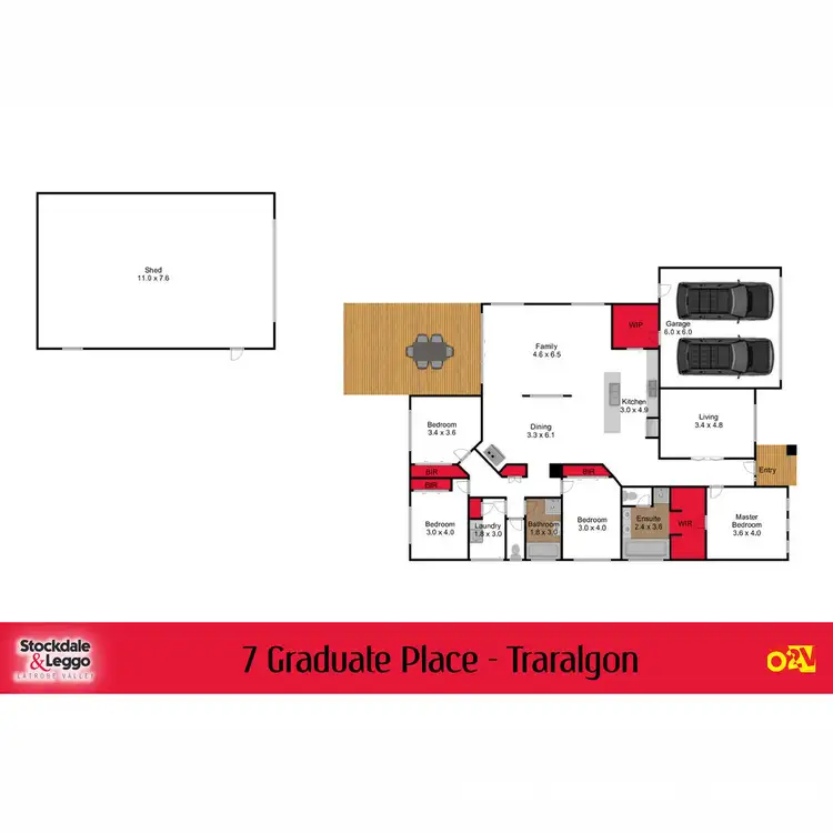 Floorplan of Homely house listing, 7 Graduate Place, Traralgon VIC 3844