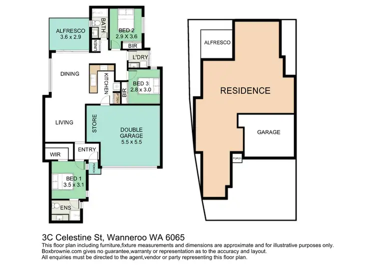 Floorplan of Homely house listing, 3C Celestine Street, Wanneroo WA 6065