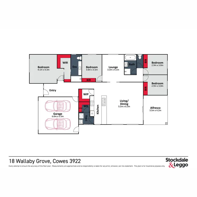 Floorplan of Homely house listing, 18 Wallaby Grove, Cowes VIC 3922