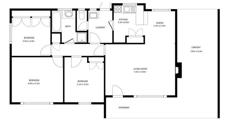 Floorplan of Homely house listing, 10 Day Street, Wodonga VIC 3690