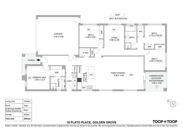 Floorplan of Homely house listing, 10 Plato Place, Golden Grove SA 5125