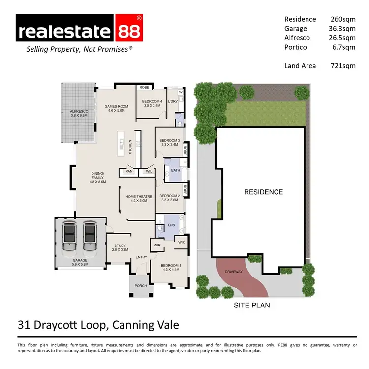 Floorplan of Homely house listing, 31 Draycott Loop, Canning Vale WA 6155