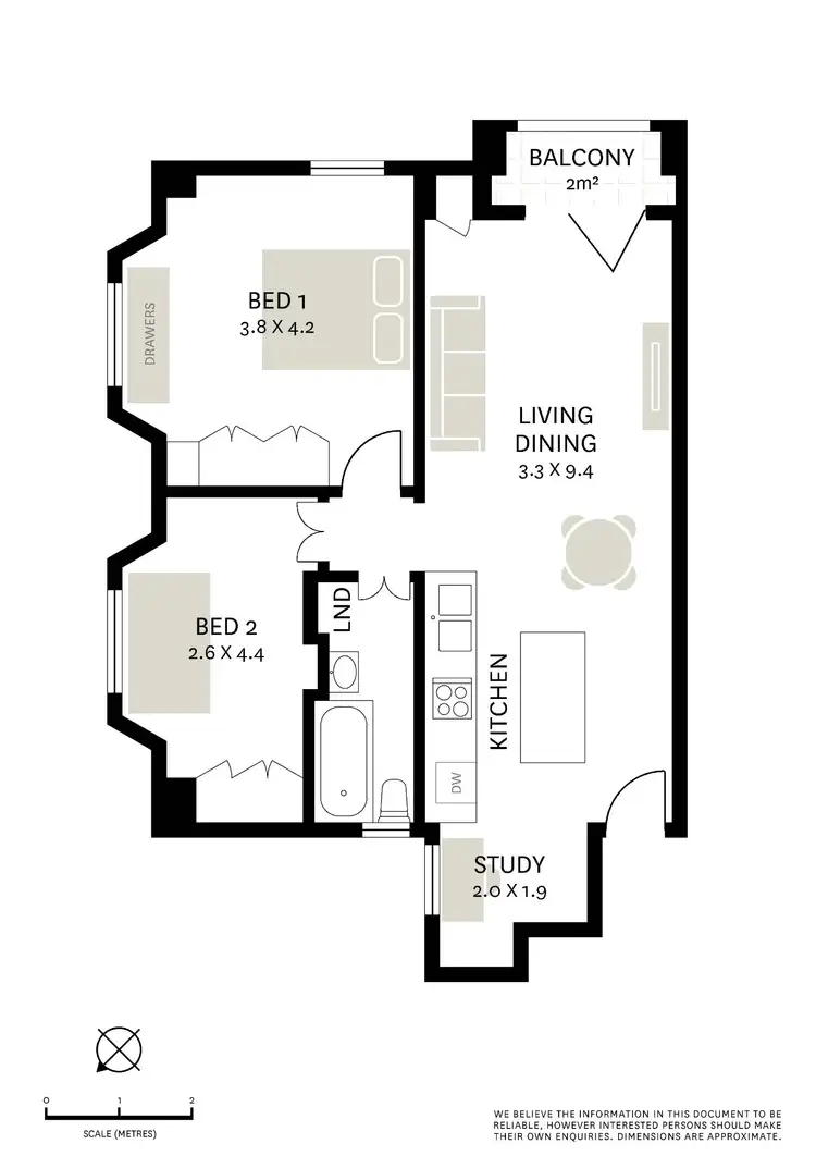 Floorplan of Homely apartment listing, 13/134-136A Darlinghurst Road, Darlinghurst NSW 2010
