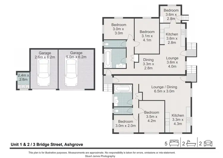 Floorplan of Homely house listing, 1 & 2/3 Bridge Street, Ashgrove QLD 4060