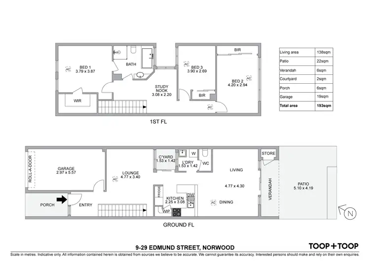 Floorplan of Homely townhouse listing, 9/29 Edmund Street, Norwood SA 5067