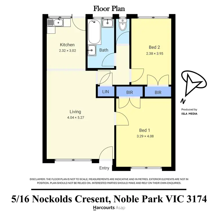 Floorplan of Homely unit listing, 5/16 Nockolds Crescent, Noble Park VIC 3174