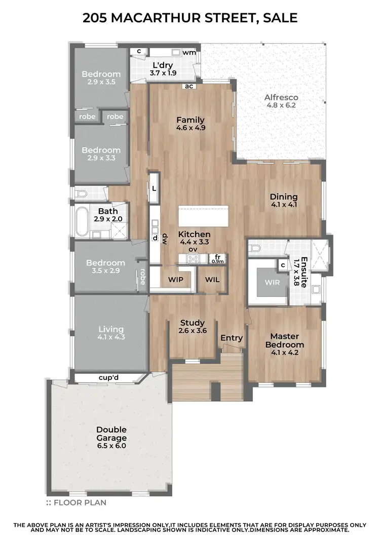 Floorplan of Homely house listing, 205 Macarthur Street, Sale VIC 3850