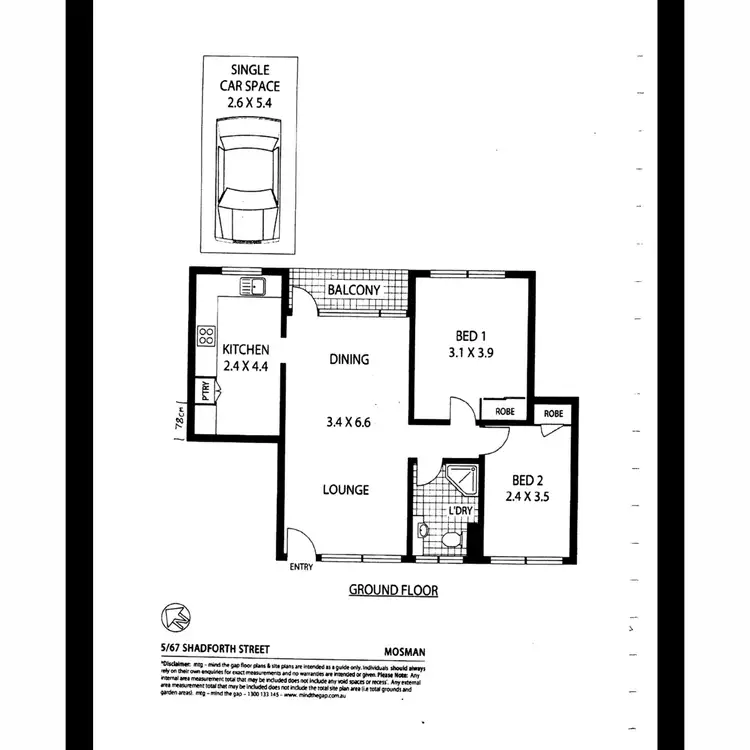 Floorplan of Homely apartment listing, 5/67 Shadforth Street, Mosman NSW 2088