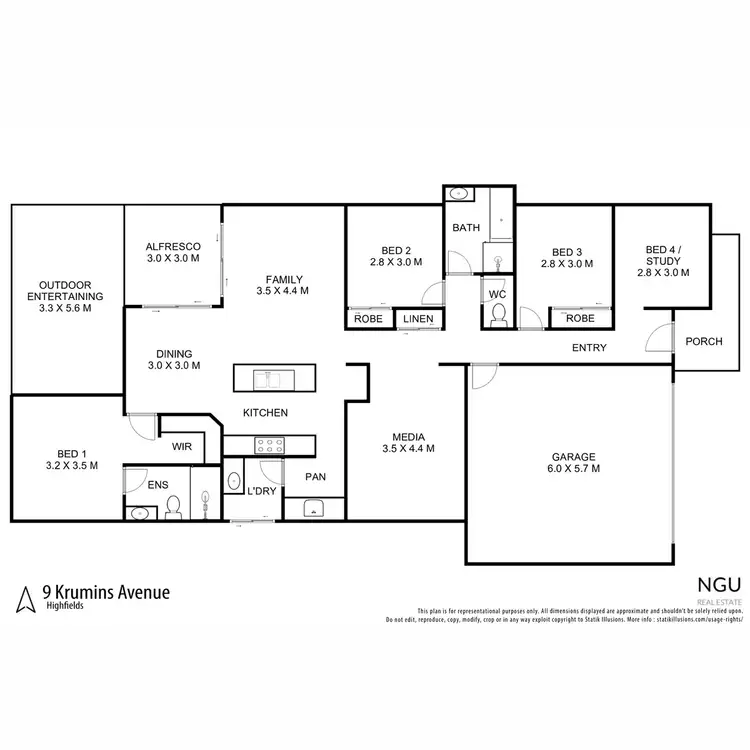 Floorplan of Homely house listing, 9 Krumins Avenue, Highfields QLD 4352