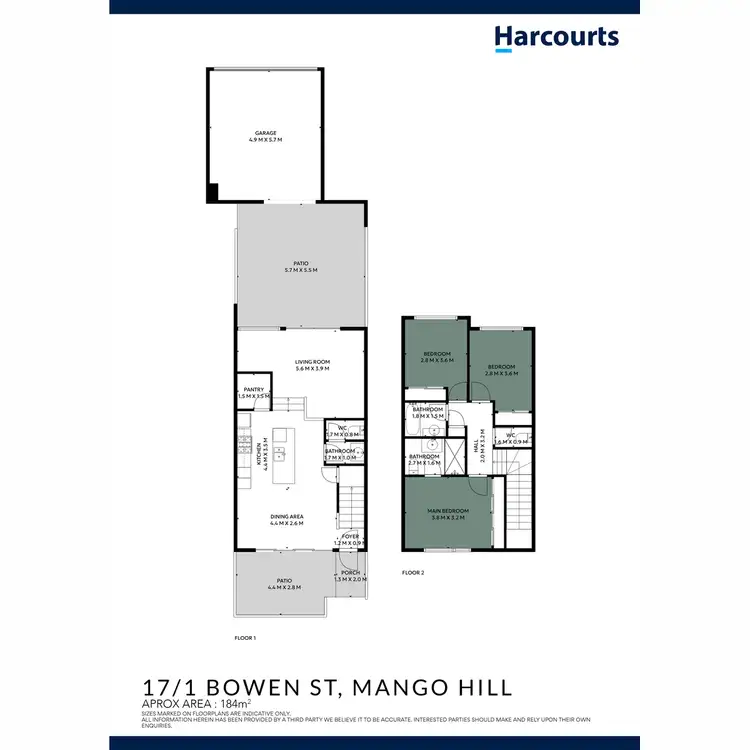 Floorplan of Homely townhouse listing, 17/1 Bowen Street, Mango Hill QLD 4509