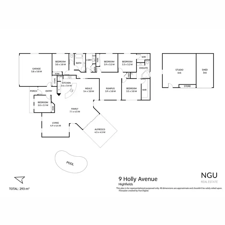 Floorplan of Homely house listing, 9 Holly Avenue, Highfields QLD 4352