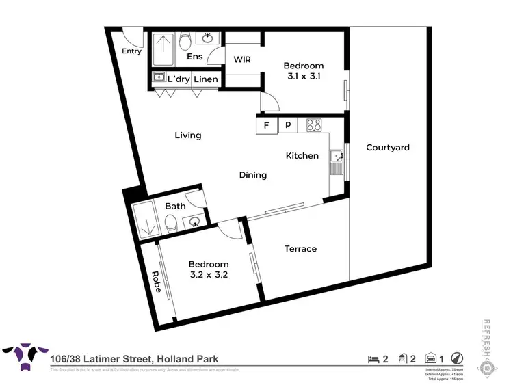 Floorplan of Homely house listing, 106/38 Latimer Street, Holland Park QLD 4121