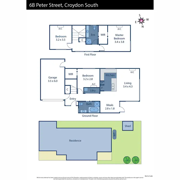 Floorplan of Homely townhouse listing, 6B Peter Street, Croydon South VIC 3136