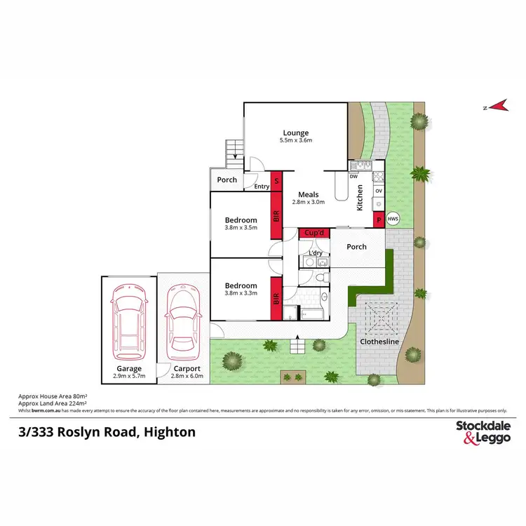 Floorplan of Homely unit listing, 3/333 Roslyn Road, Highton VIC 3216