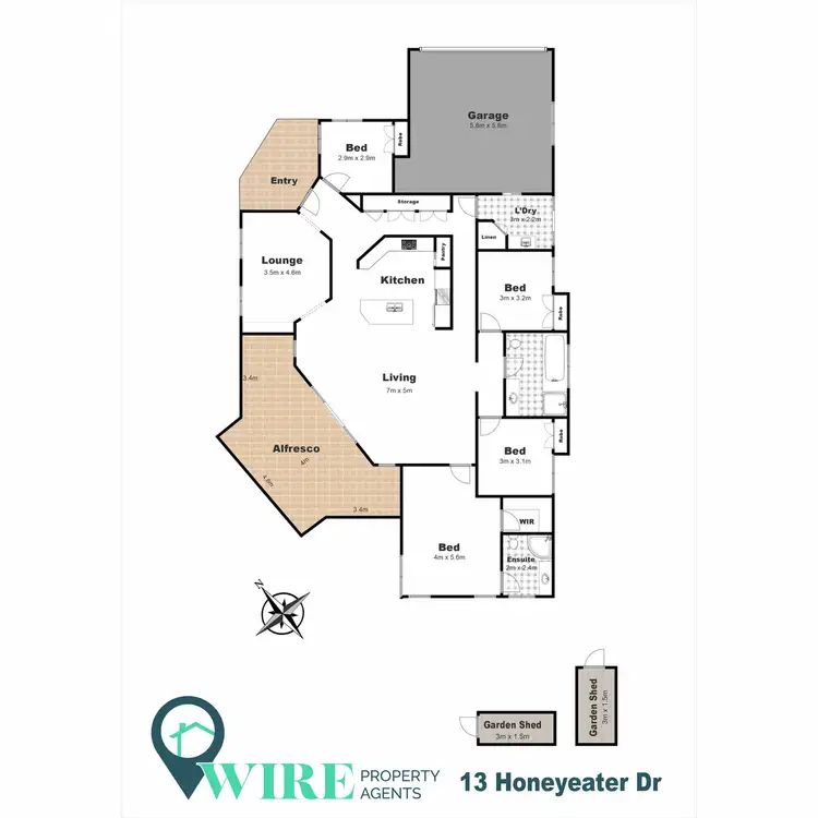 Floorplan of Homely house listing, 13 Honeyeater, Highfields QLD 4352