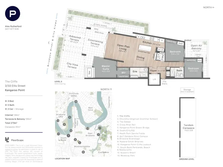 Floorplan of Homely apartment listing, 2/33 Ellis Street, Kangaroo Point QLD 4169