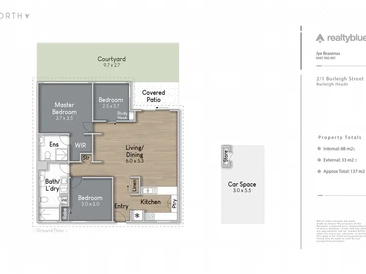 Floorplan of Homely unit listing, 2/1 Burleigh Street, Burleigh Heads QLD 4220