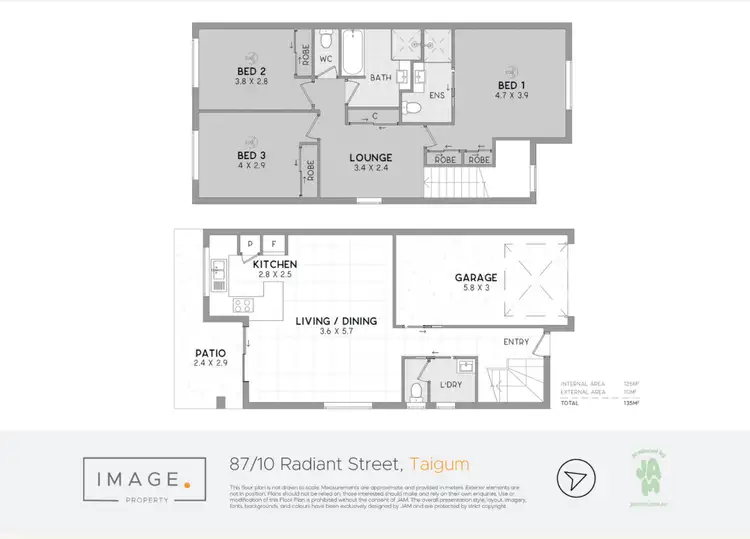 Floorplan of Homely townhouse listing, 87/10 Radiant Street, Taigum QLD 4018
