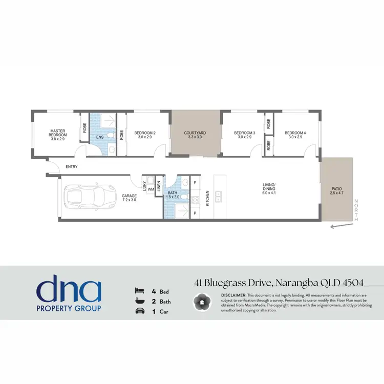 Floorplan of Homely terrace listing, 41 Bluegrass Drive, Narangba QLD 4504