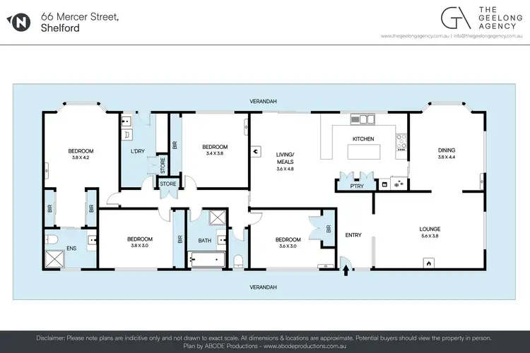 Floorplan of Homely rural property listing, 66 Mercer Street, Shelford VIC 3329