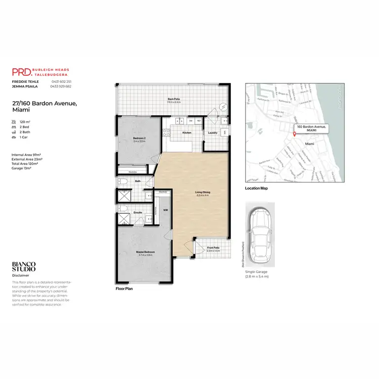 Floorplan of Homely house listing, 27/160 Bardon Avenue, Miami QLD 4220